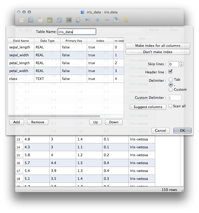 Import from CSV